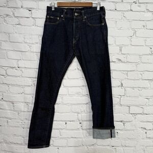 Polo‎ Ralph Lauren Jeans Mens 29x30 Sullivan Slim Selvedge Redline Blue Denim